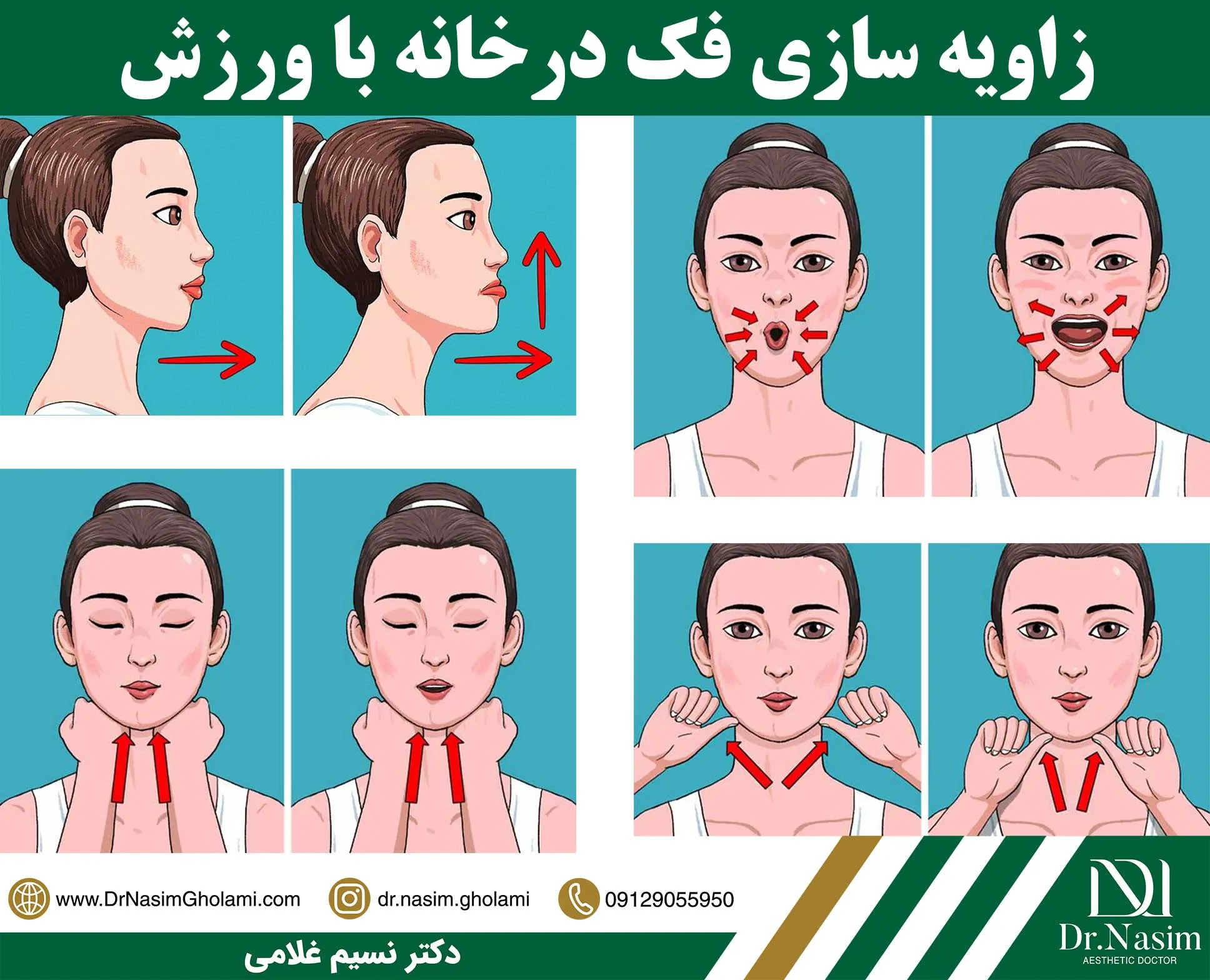 ورزشهای ایجاد زاویه فک