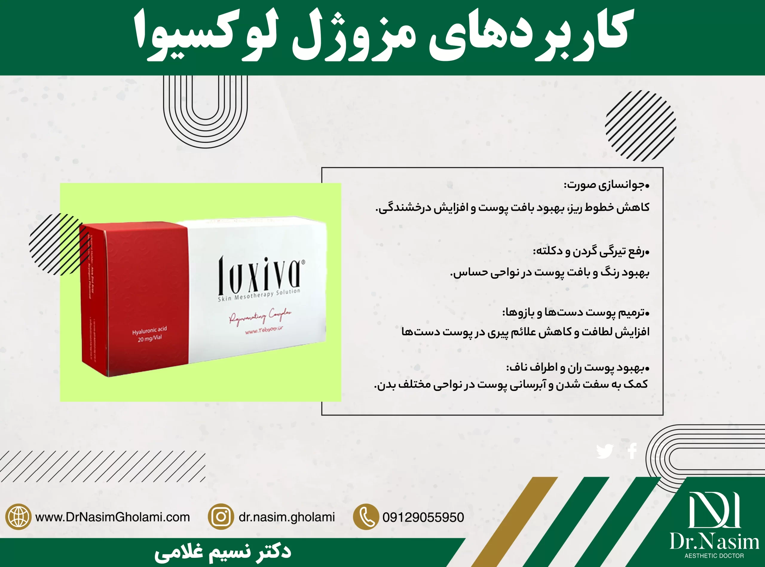 کاربردهای مزوژل لوکسیوا