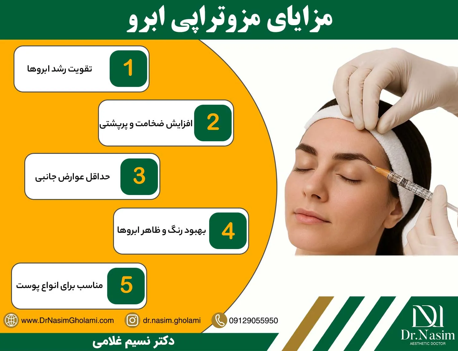 مزایای مزوتراپی ابرو