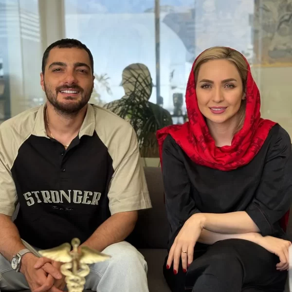 سجاد بابایی در کنار دکتر نسیم غلامی
